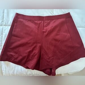 Zara High Waist Maroon Shorts